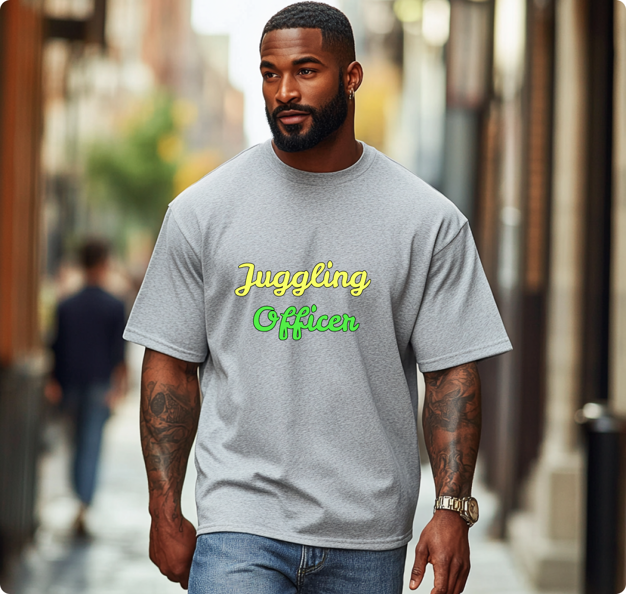 Stylish Juggling Officer T-Shirt