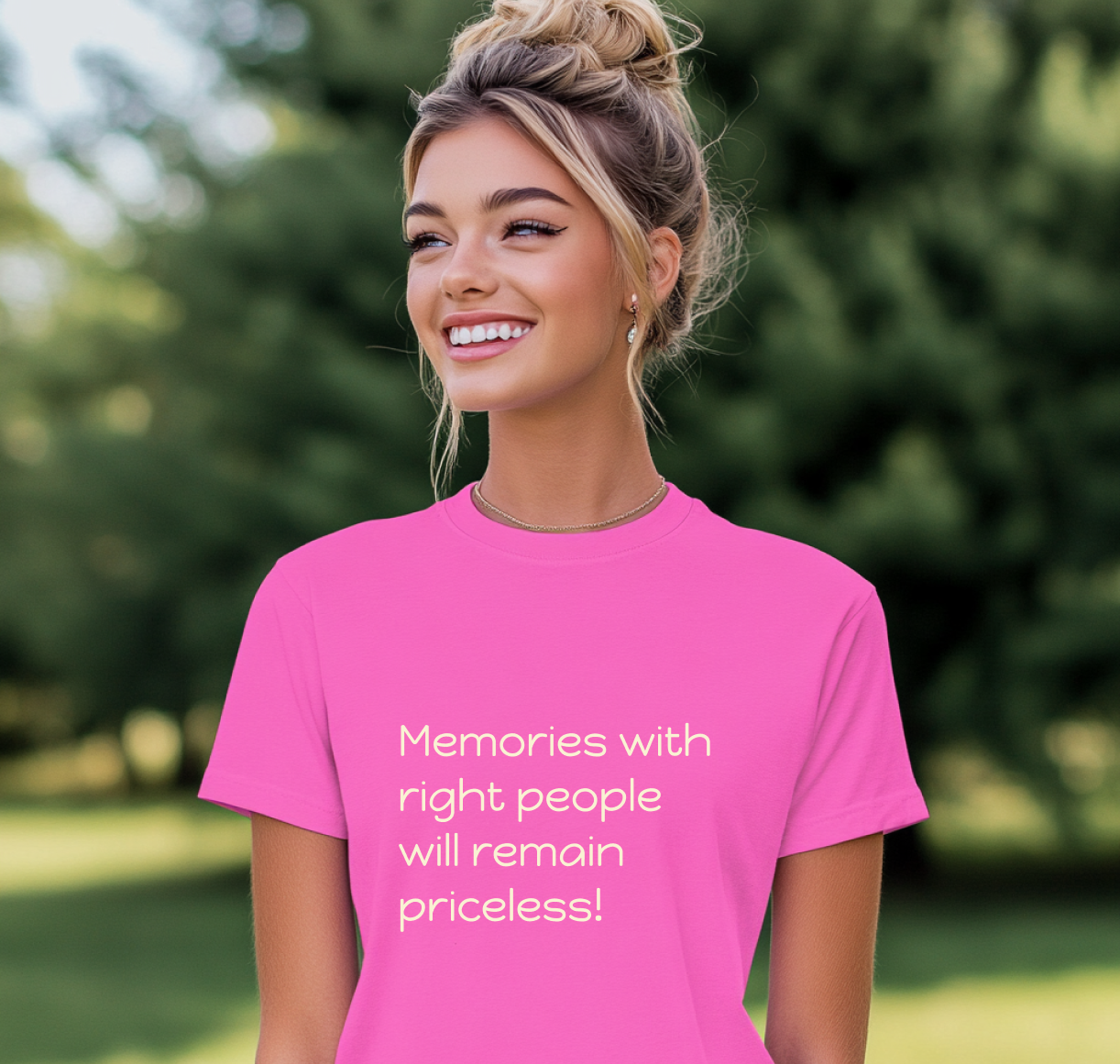 Memories with Right People Will Remain Priceless - Inspirational Quote T-Shirt