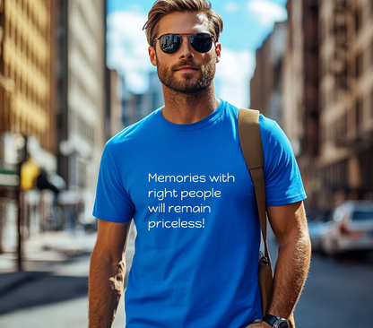 Memories with Right People Will Remain Priceless - Inspirational Quote T-Shirt