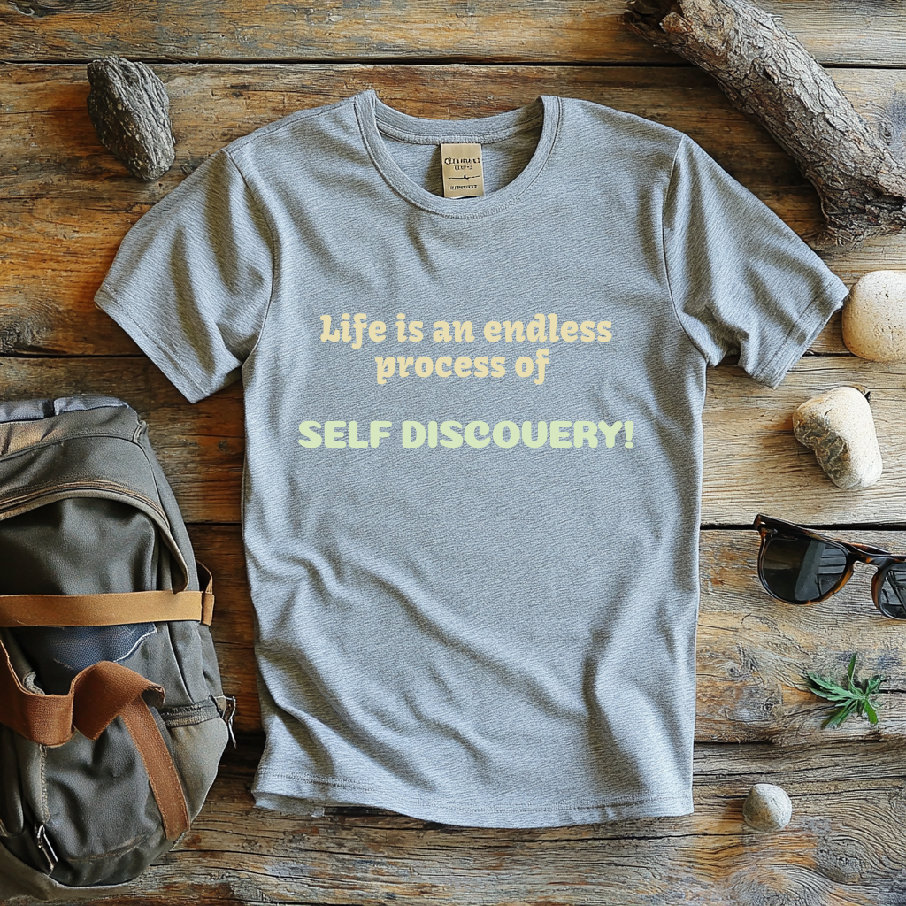 Life is an Endless Process of Self Discovery - Inspirational Quote T-Shirt