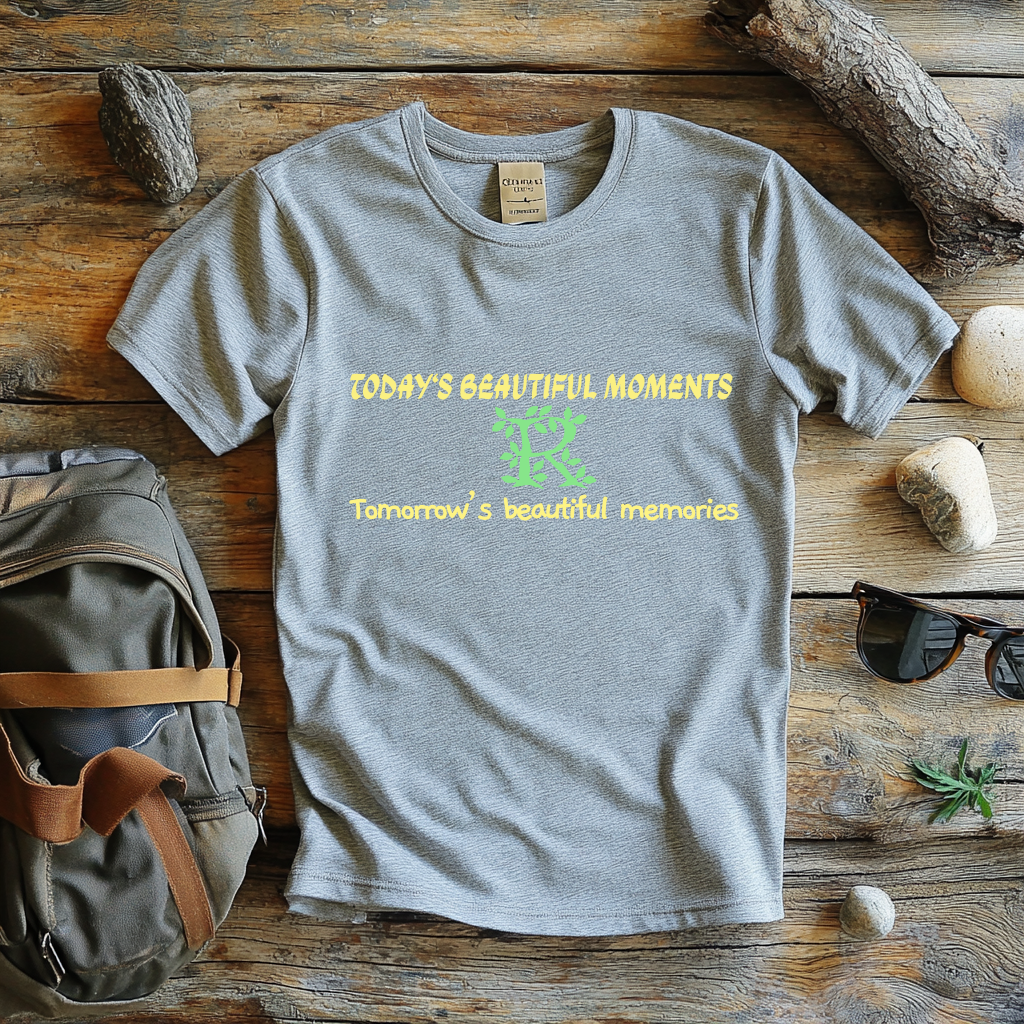 Today's Beautiful Moments T-Shirt, Inspirational Quote Tee, Motivational Shirt, Memory Gift, Short Sleeve Cotton Top