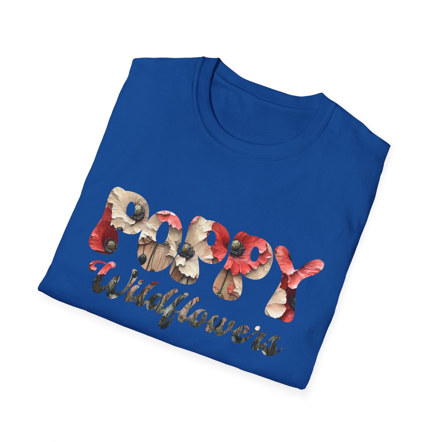 Vibrant Poppy carved Wildflowers T-Shirt